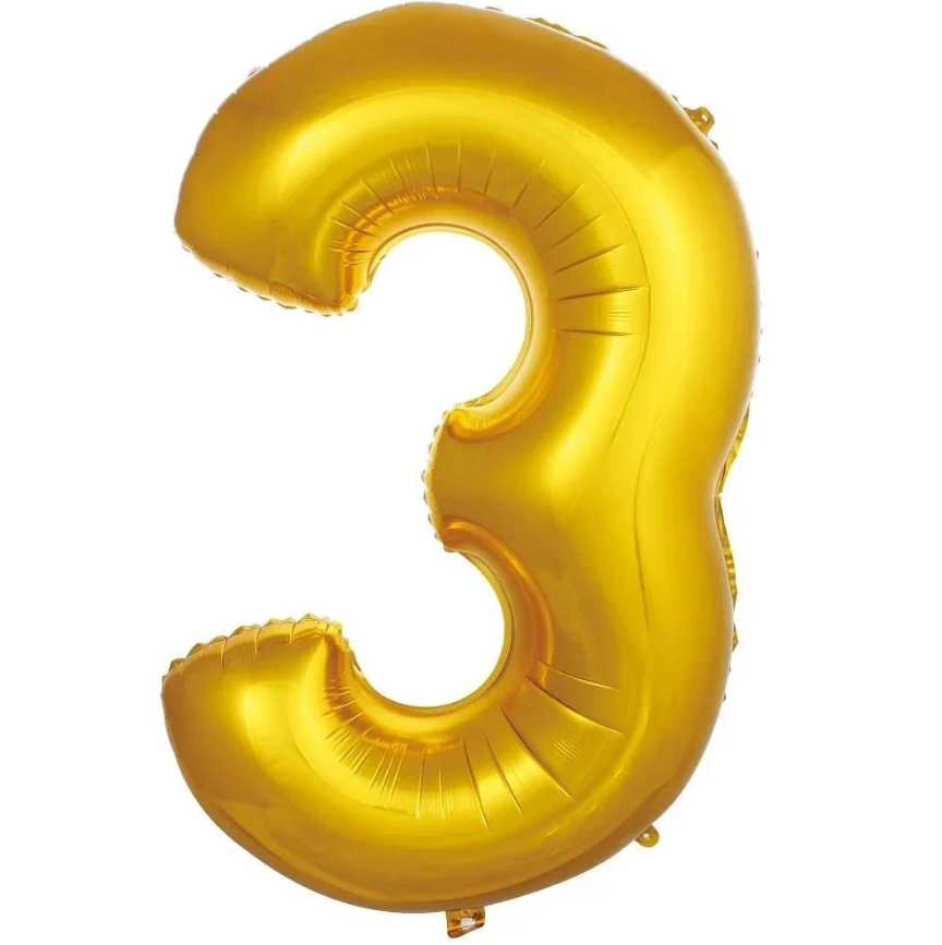 Folyo Balon Gold 3 40 İnç 100 Cm